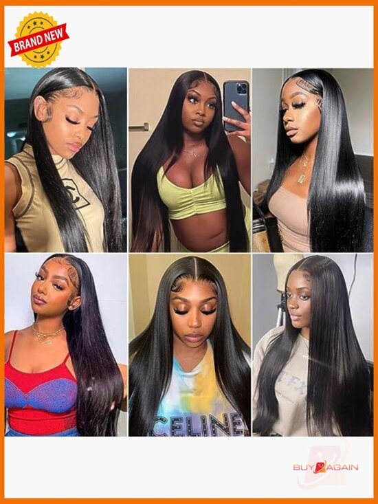 Glueless Lace Front Wig Brazilian Virgin Human Hair 24Inch 4x4 Closure main image 6